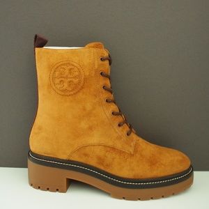 Tory Burch Miller 50mm Suede Lug Sole Bootie 7.5